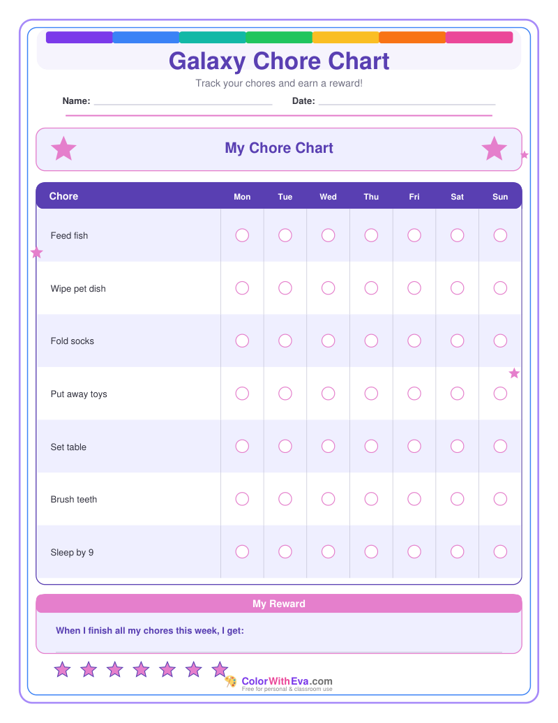 Galaxy Chore Chart preview