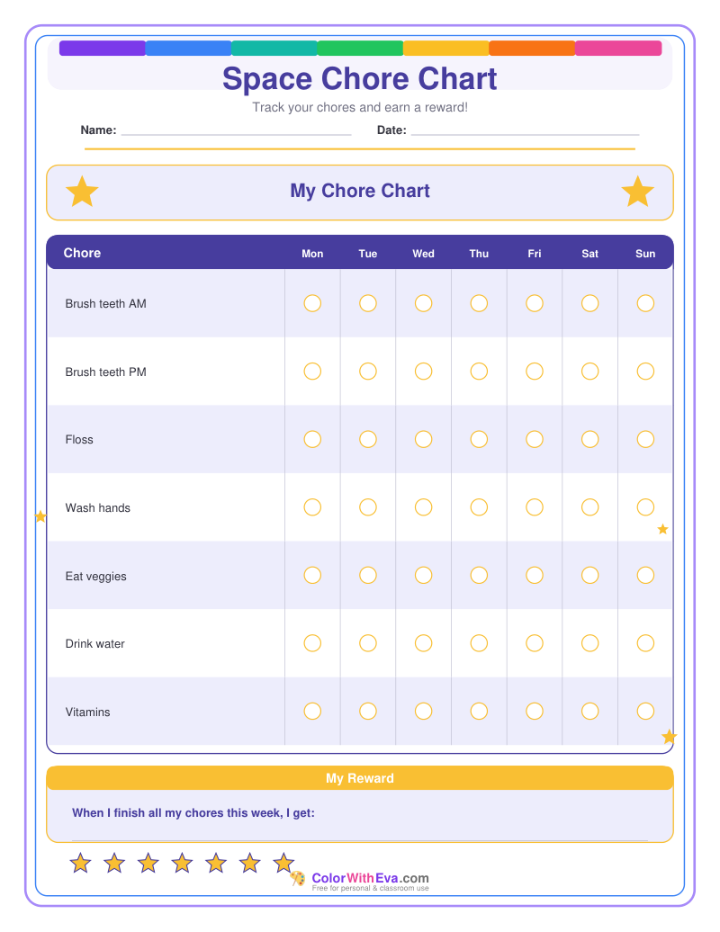 Space Chore Chart preview