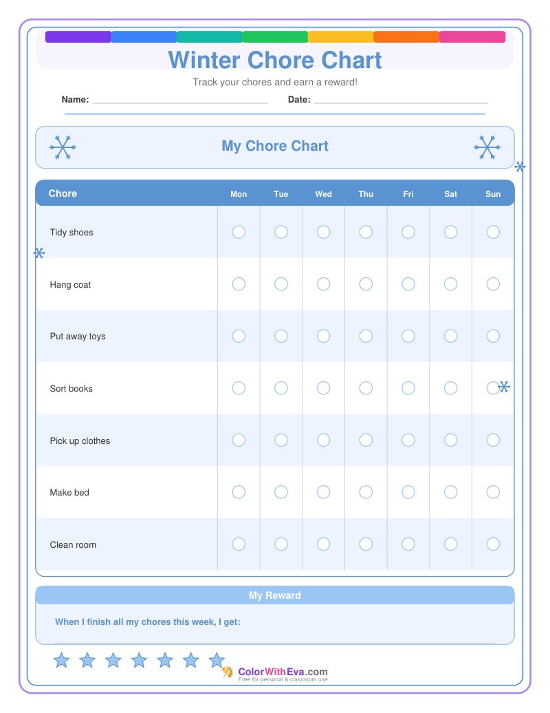 Winter Chore Chart preview