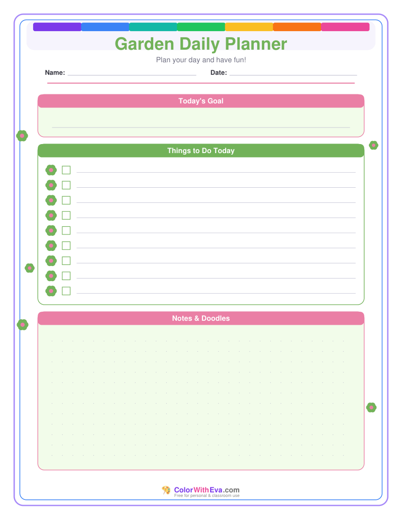 Garden Daily Planner preview
