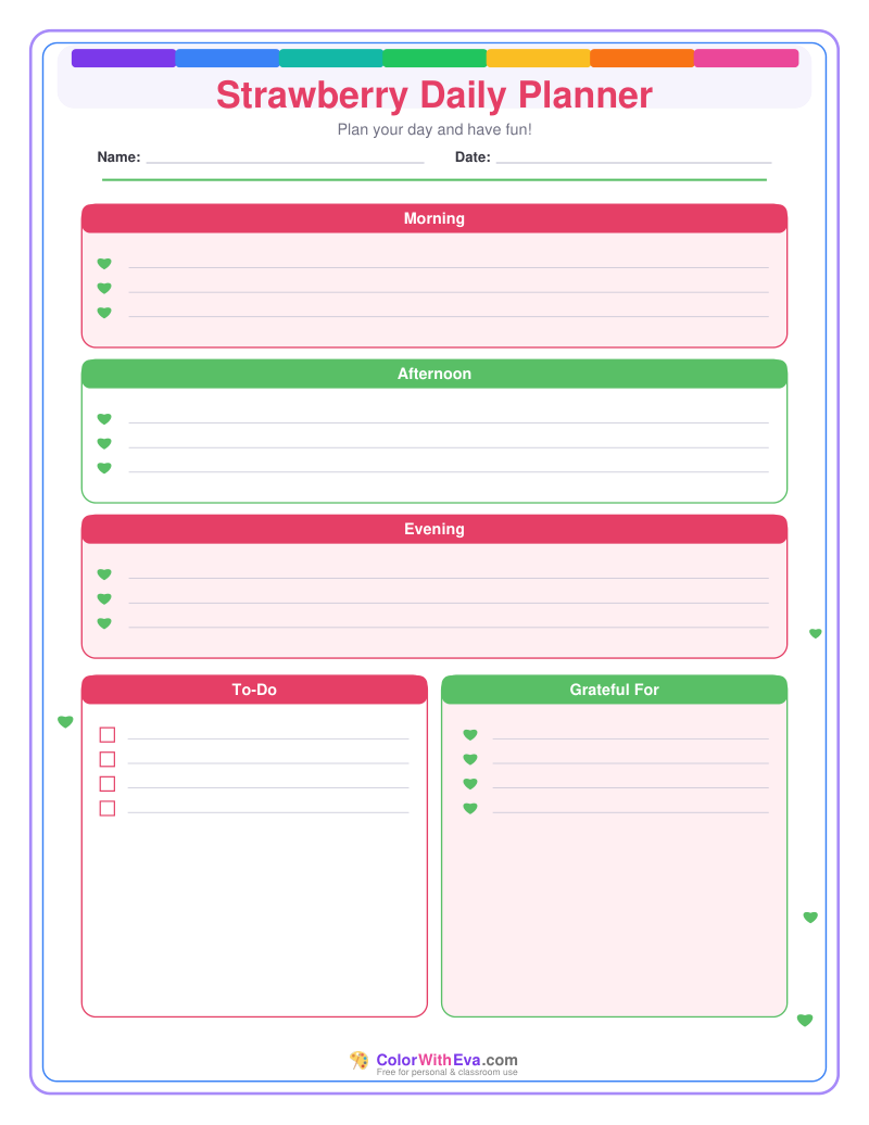 Strawberry Daily Planner preview