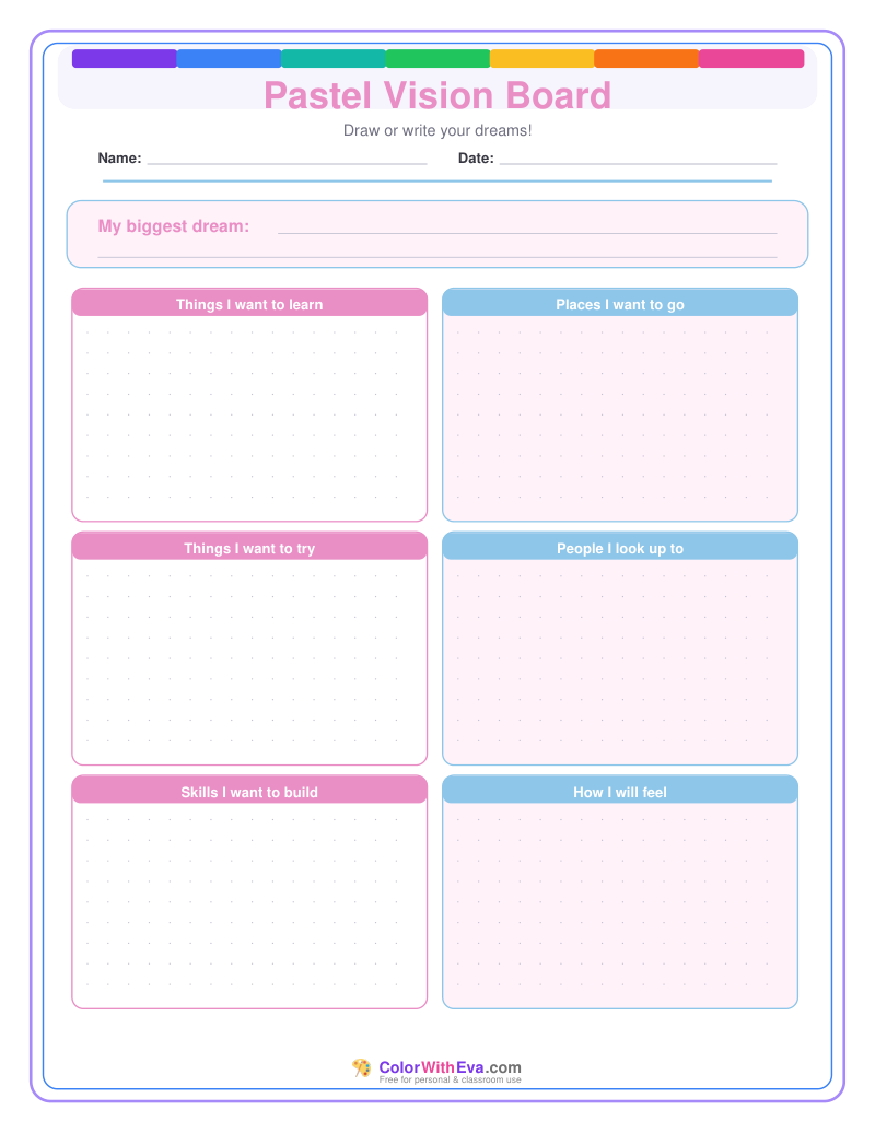 Pastel Vision Board preview