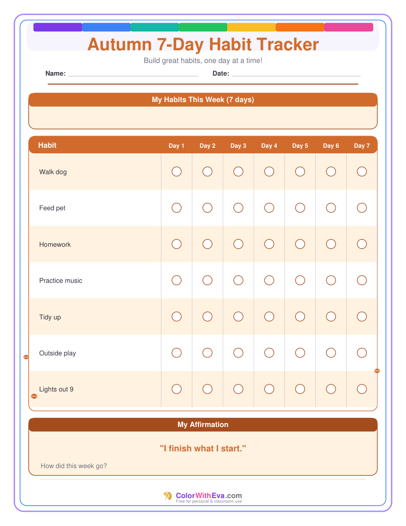 Autumn 7-Day Habit Tracker preview
