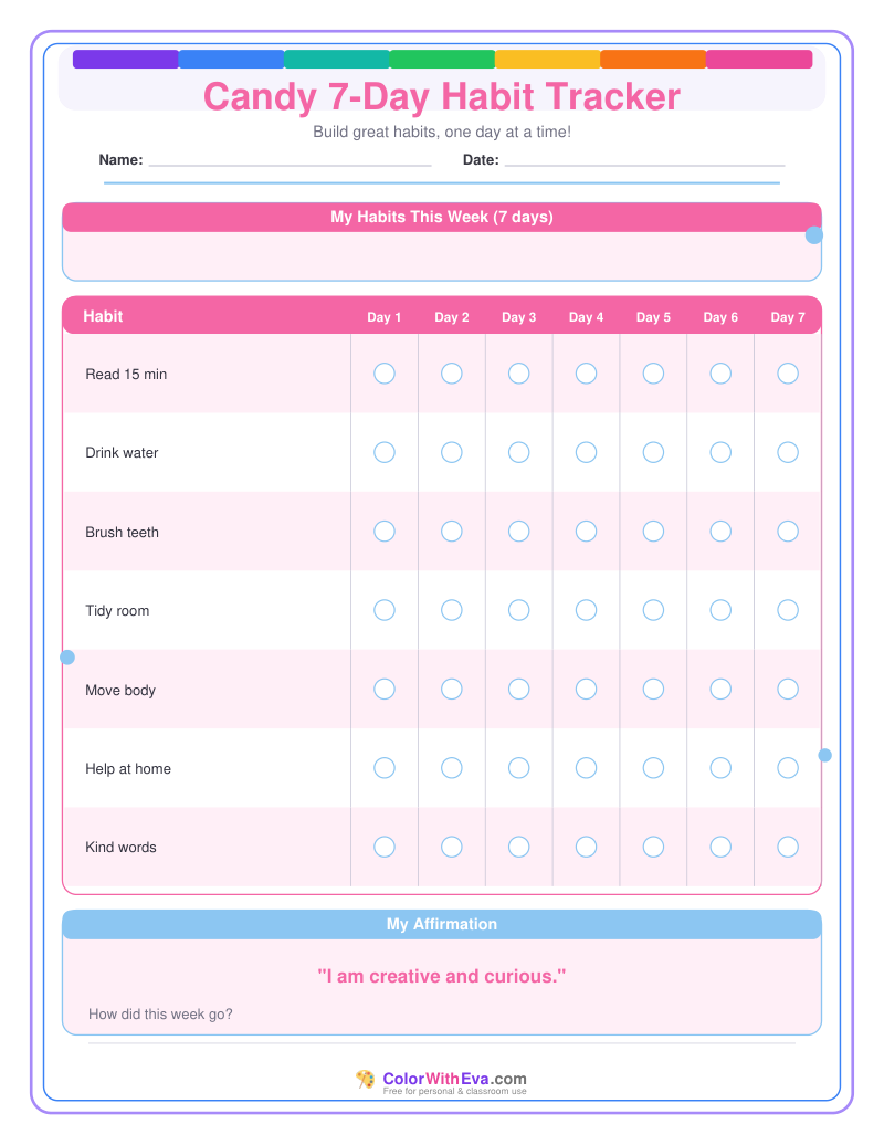 Candy 7-Day Habit Tracker preview