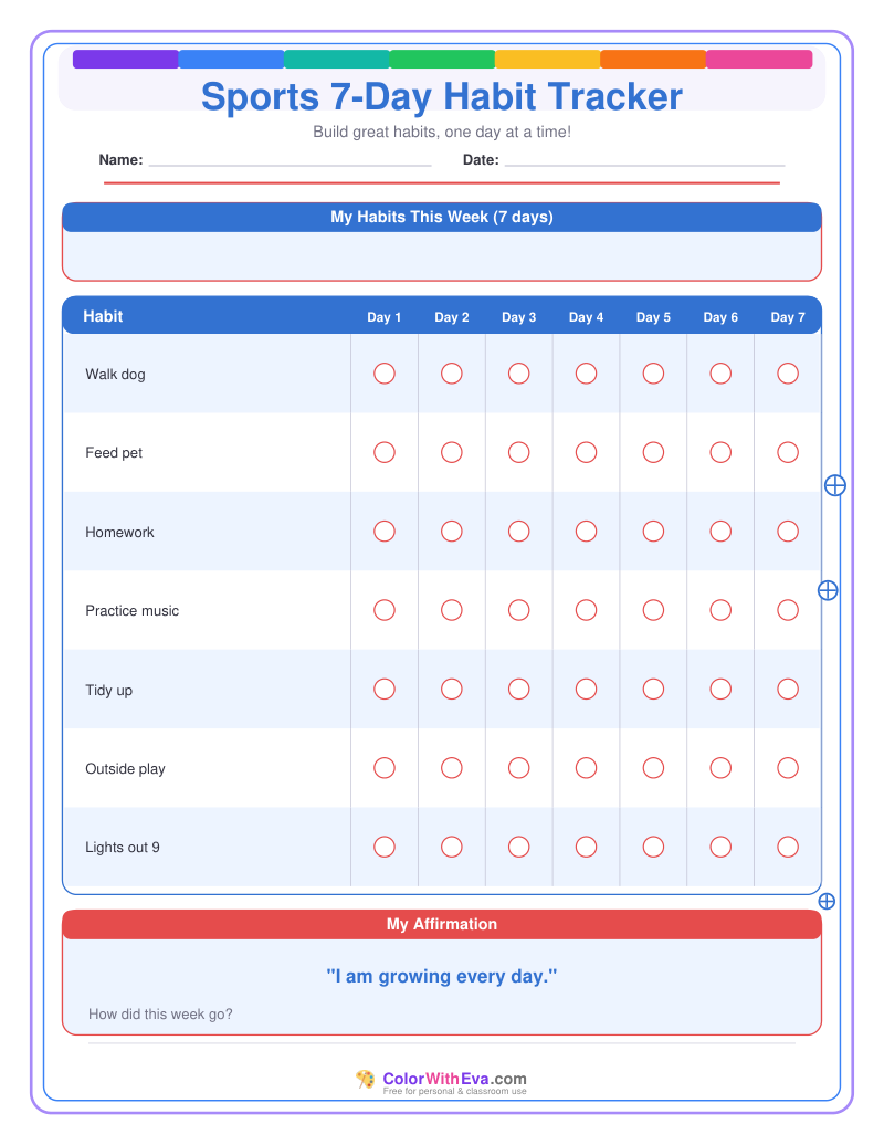 Sports 7-Day Habit Tracker preview