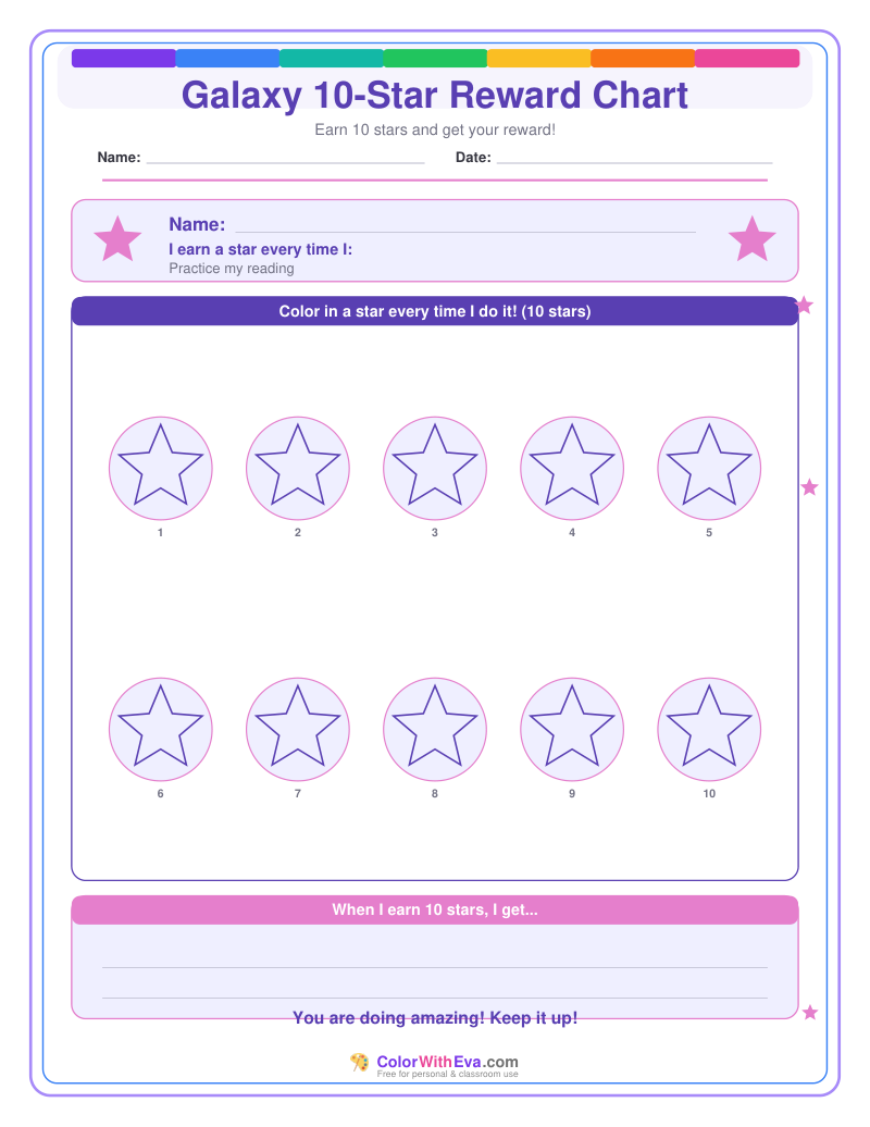 Galaxy 10-Star Reward Chart preview