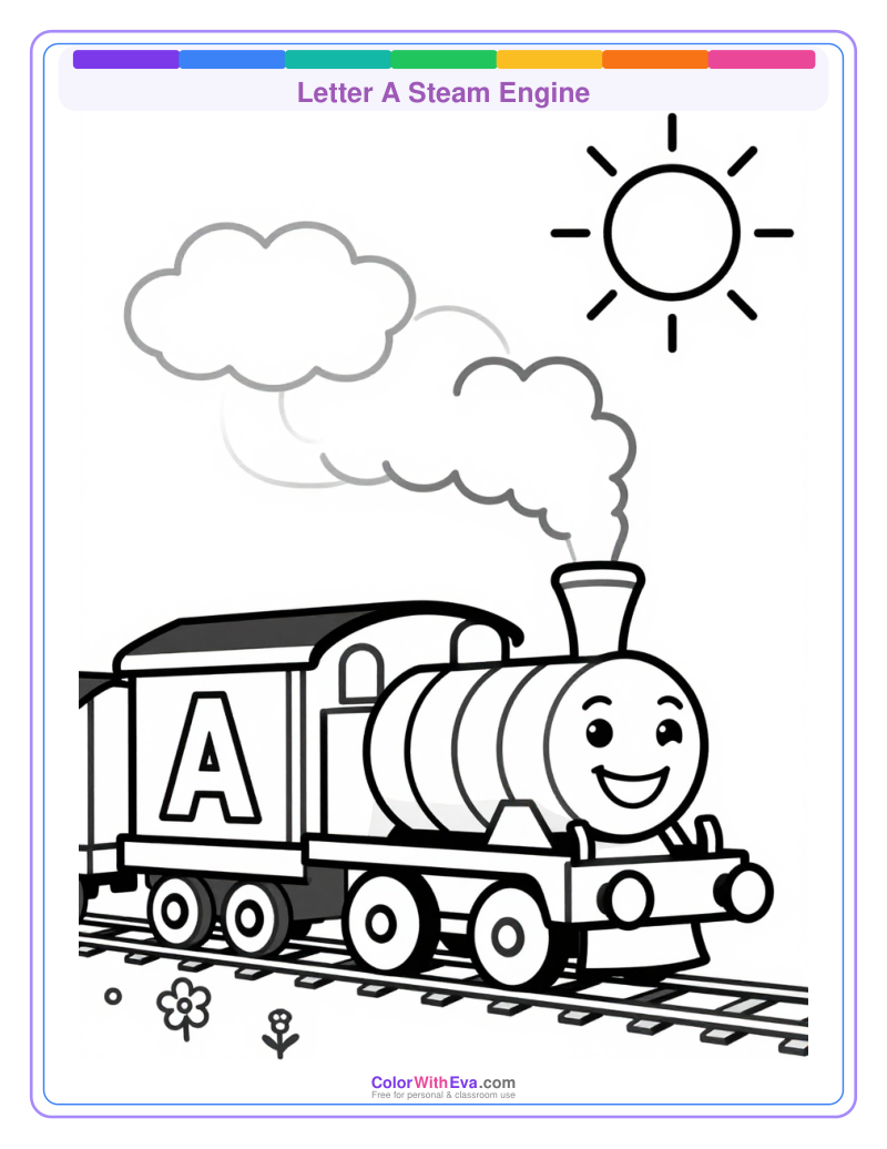 Letter A Steam Engine preview