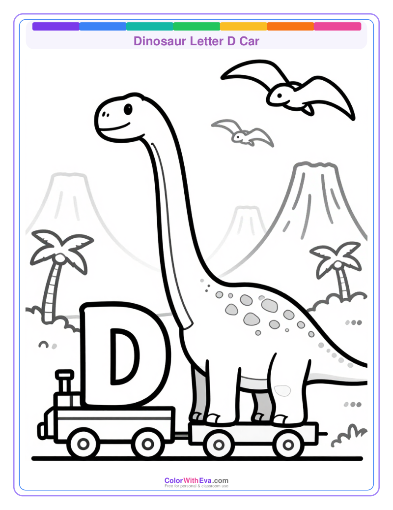 Dinosaur Letter D Car preview