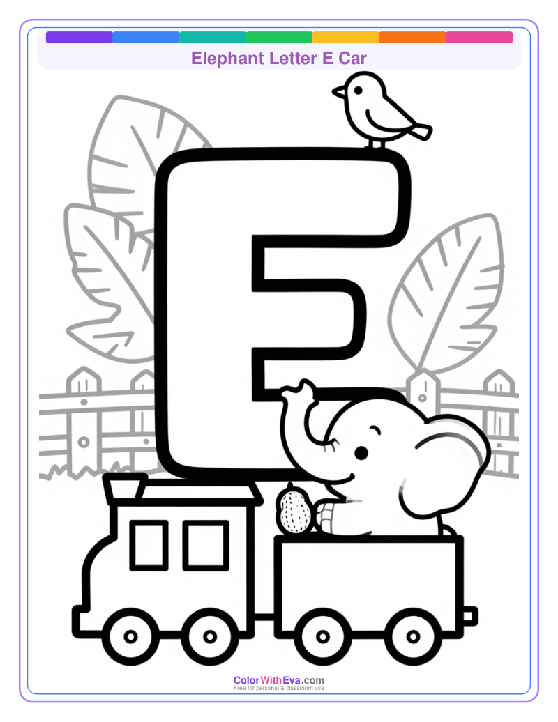 Elephant Letter E Car preview
