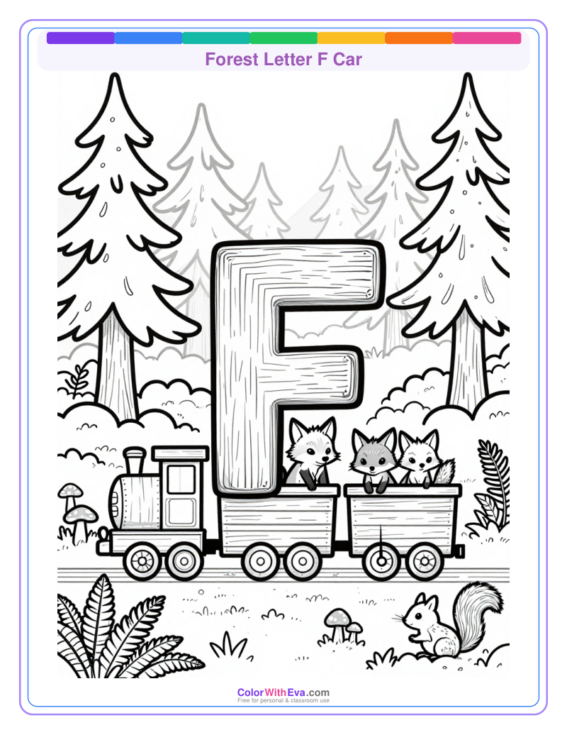 Forest Letter F Car preview
