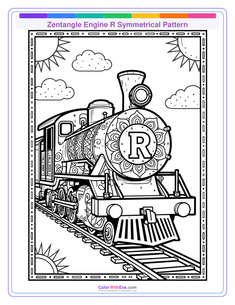 Zentangle Engine R Symmetrical Pattern thumbnail