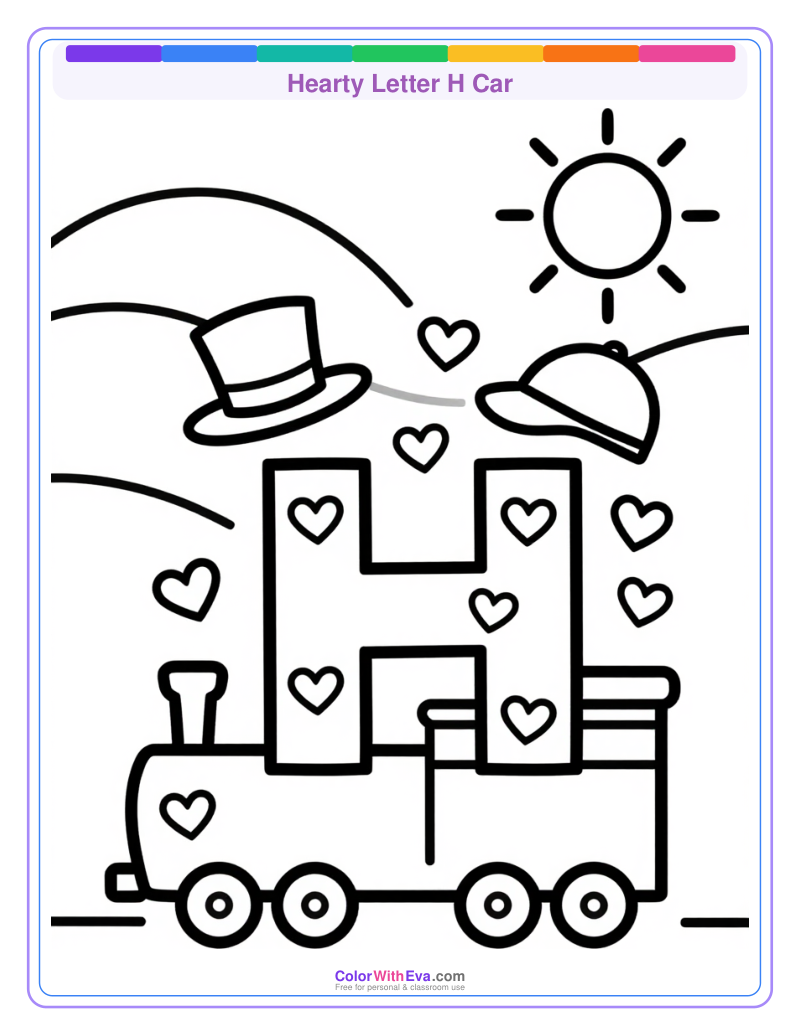 Hearty Letter H Car preview