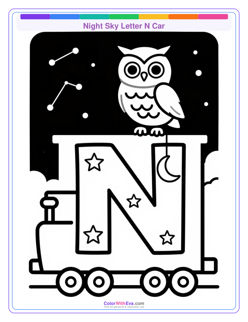 Night Sky Letter N Car preview