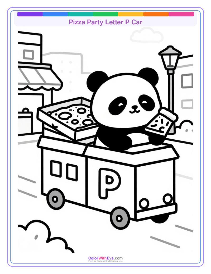 Pizza Party Letter P Car preview