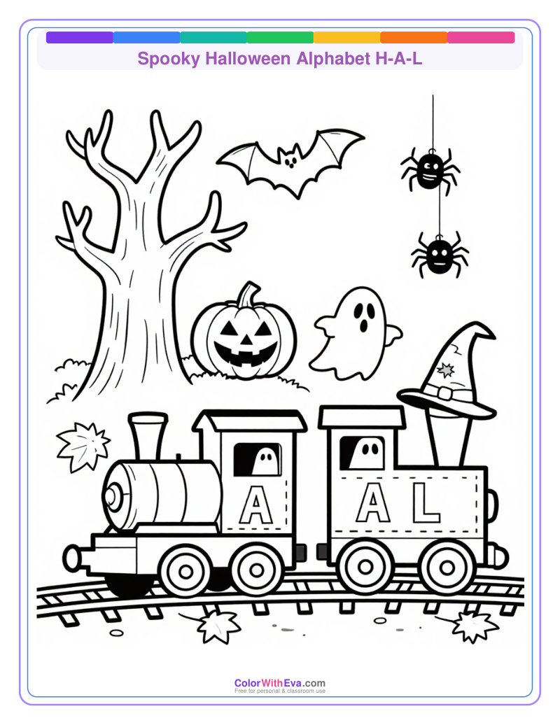 Spooky Halloween Alphabet H-A-L thumbnail