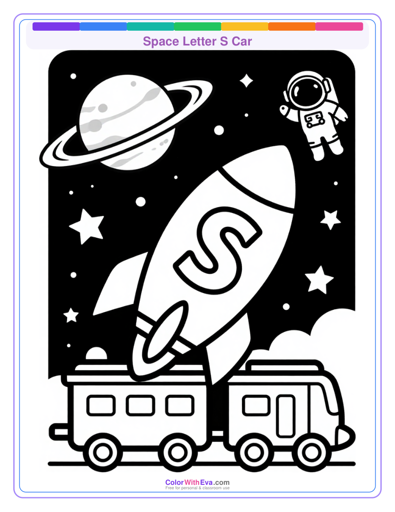 Space Letter S Car preview