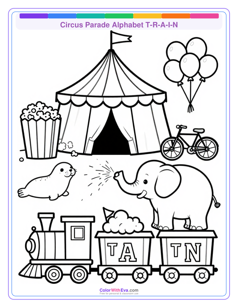 Circus Parade Alphabet T-R-A-I-N thumbnail