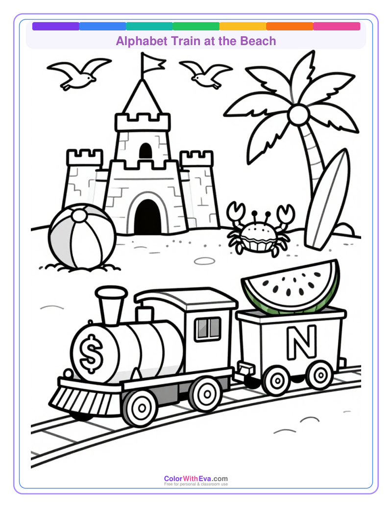 Alphabet Train at the Beach thumbnail