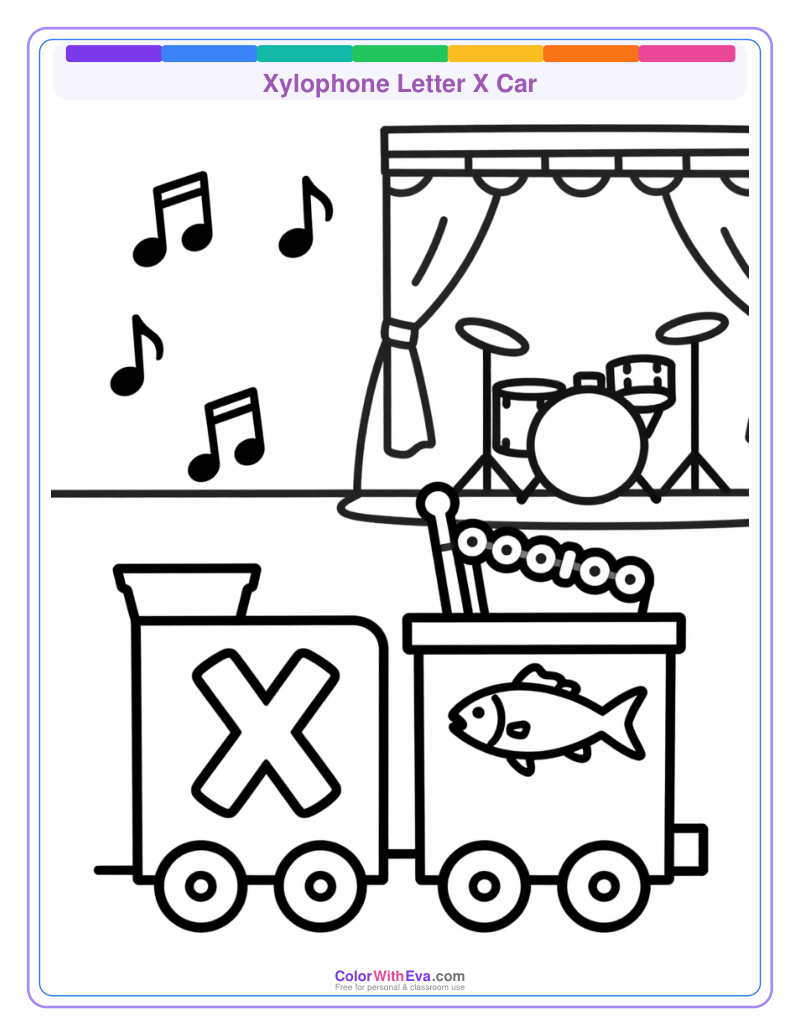 Xylophone Letter X Car preview