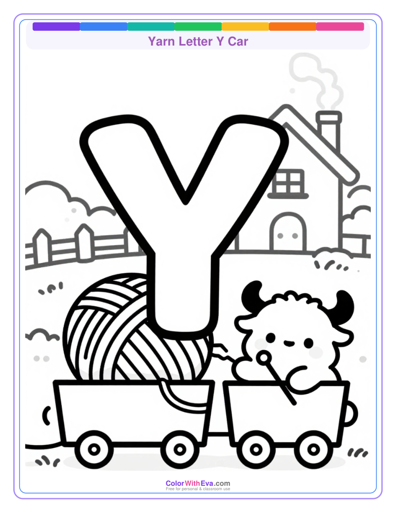 Yarn Letter Y Car preview