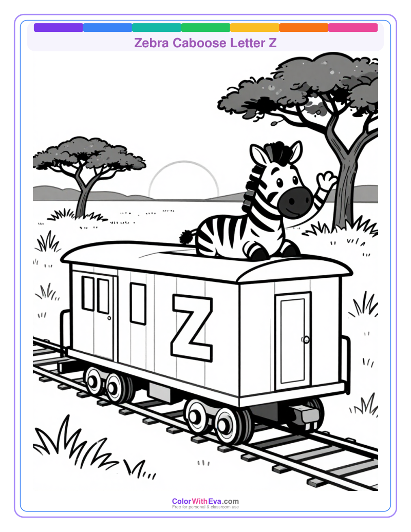 Zebra Caboose Letter Z preview