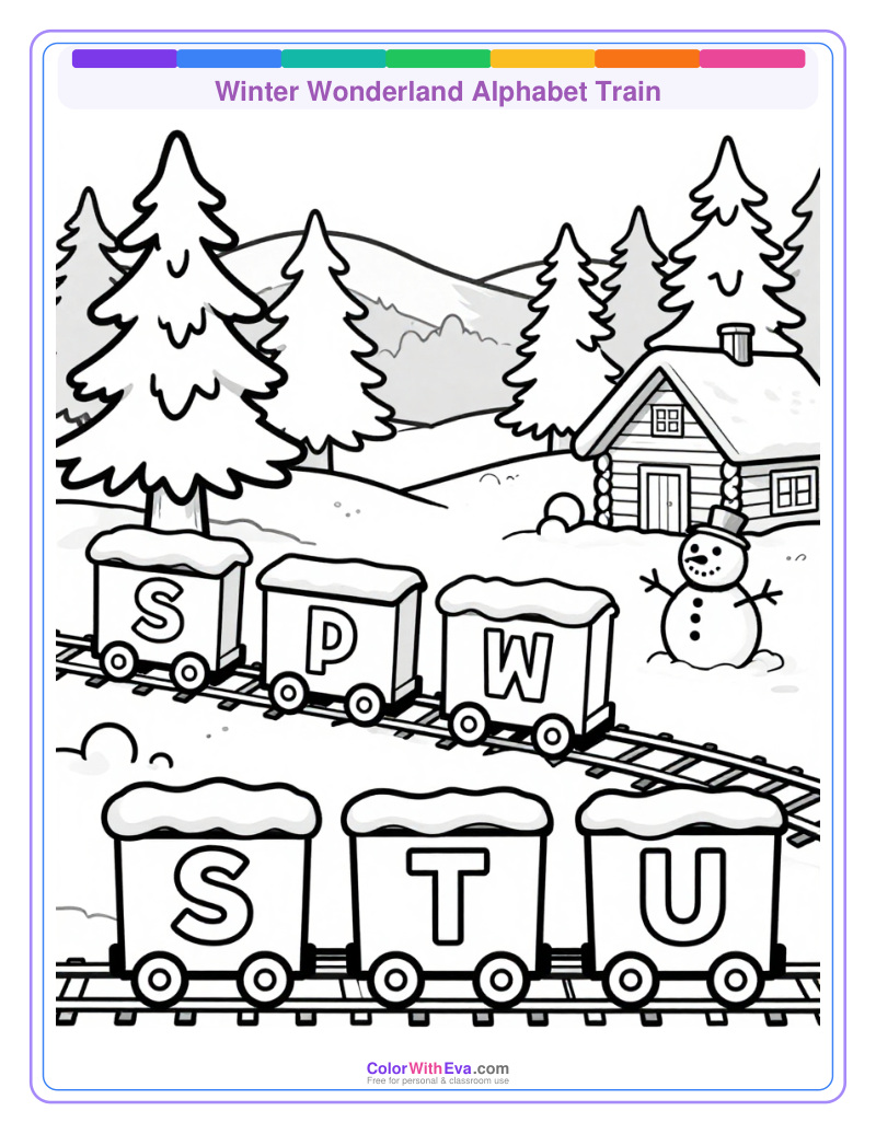 Winter Wonderland Alphabet Train preview
