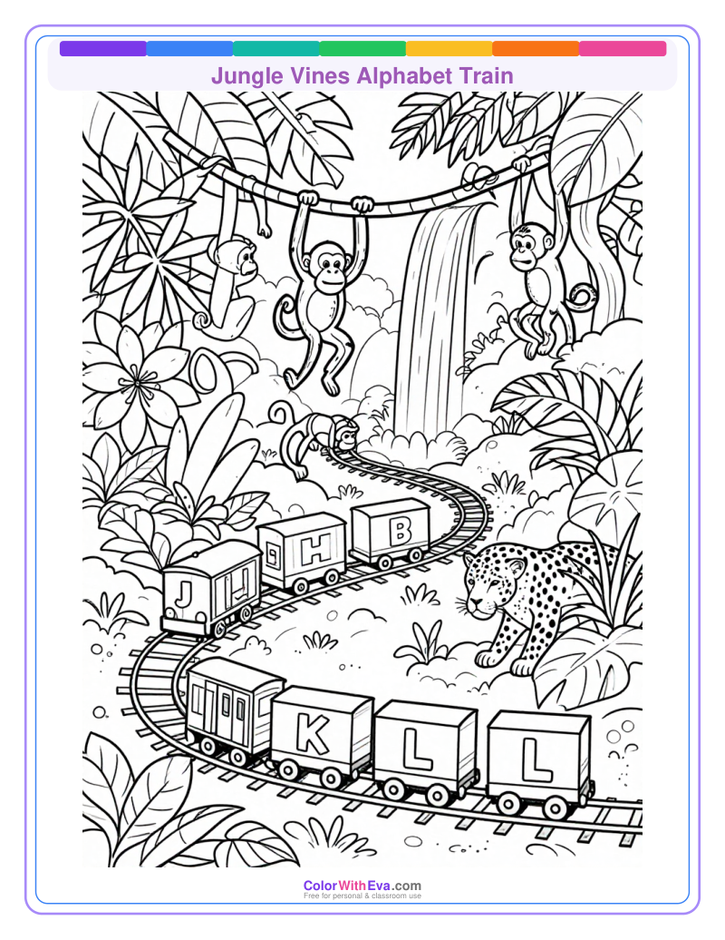 Jungle Vines Alphabet Train preview