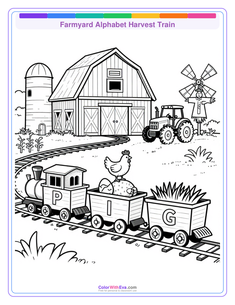 Farmyard Alphabet Harvest Train thumbnail