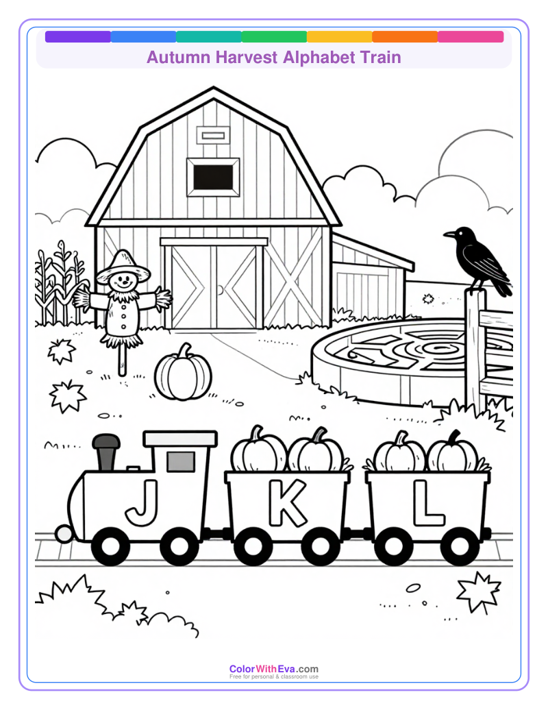 Autumn Harvest Alphabet Train preview