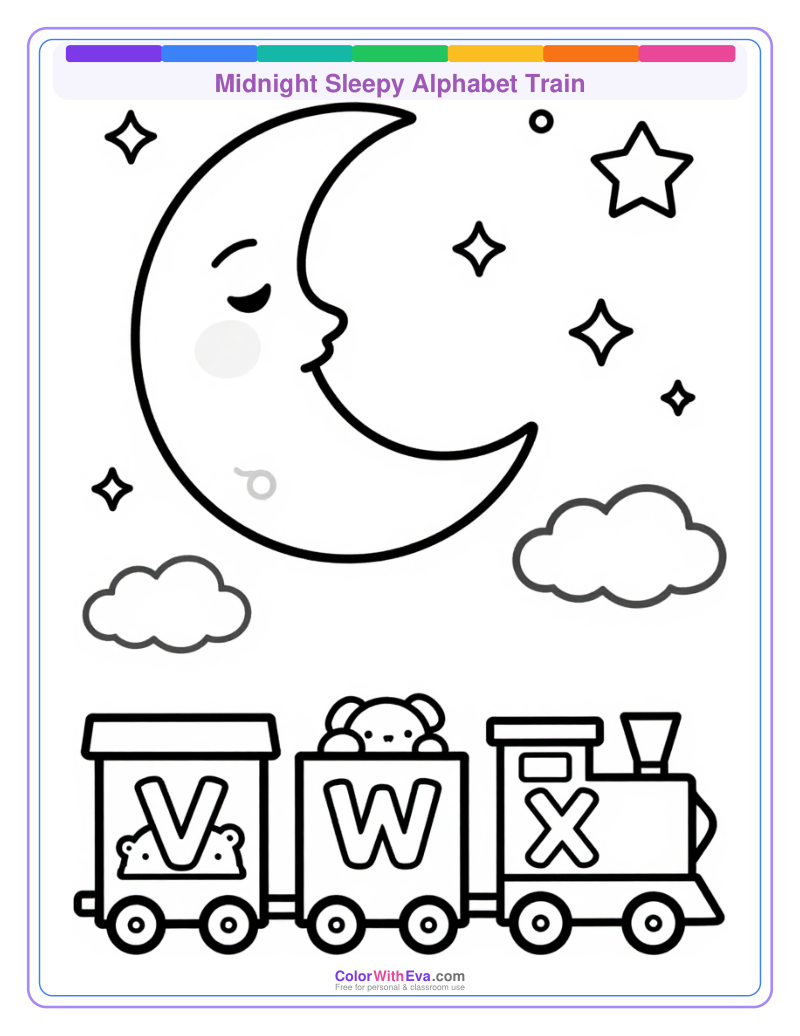 Midnight Sleepy Alphabet Train preview