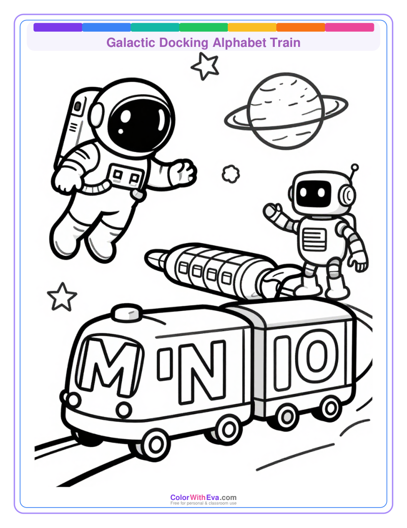 Galactic Docking Alphabet Train preview