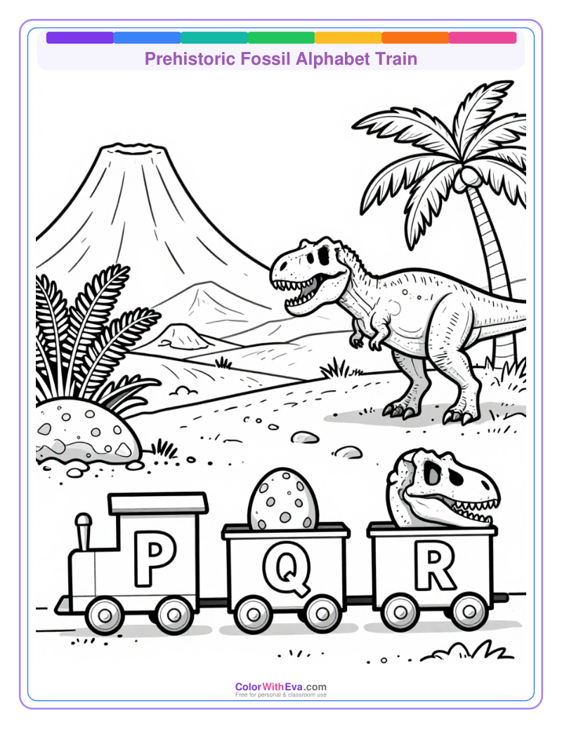 Prehistoric Fossil Alphabet Train preview