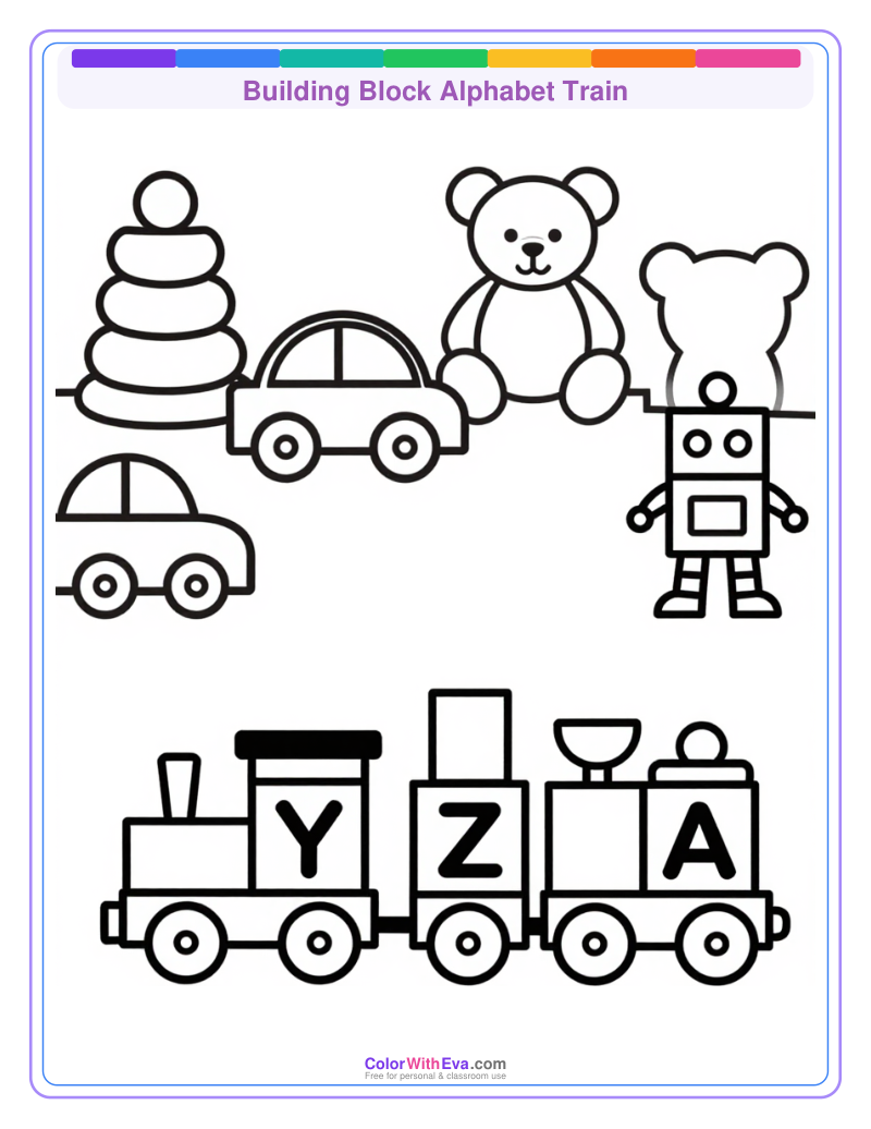 Building Block Alphabet Train preview