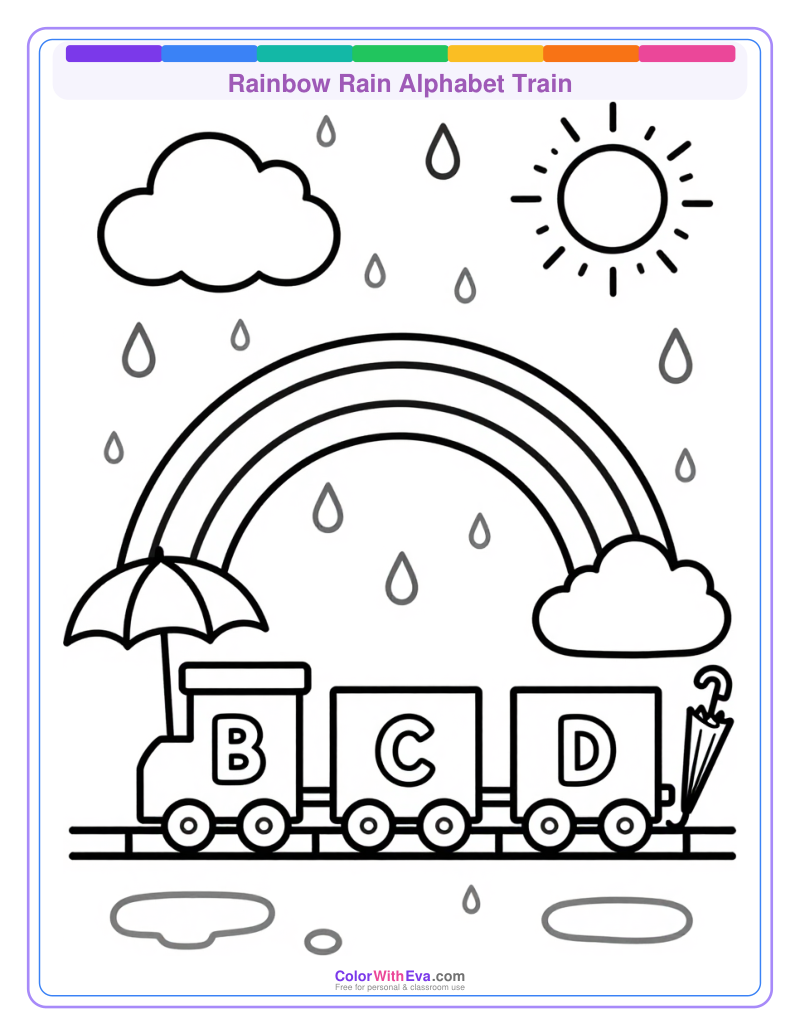 Rainbow Rain Alphabet Train preview