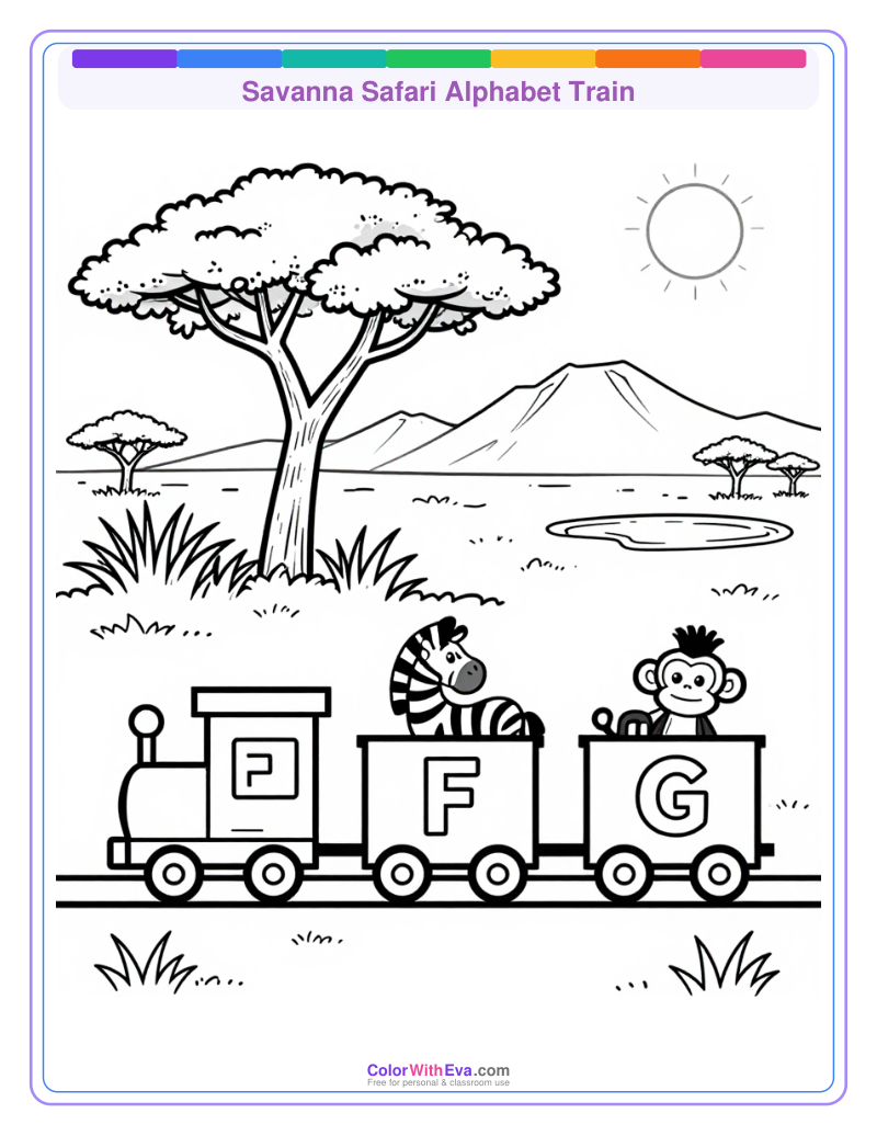 Savanna Safari Alphabet Train preview