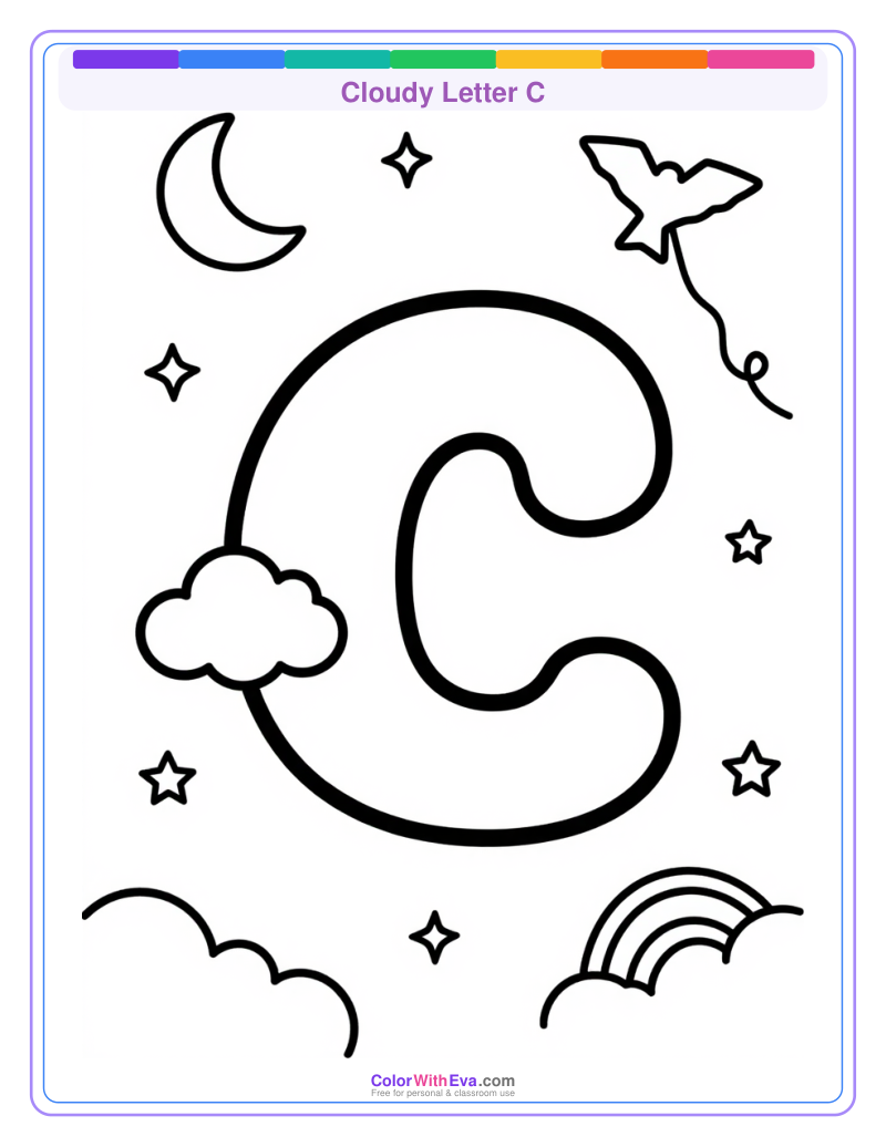 Cloudy Letter C preview