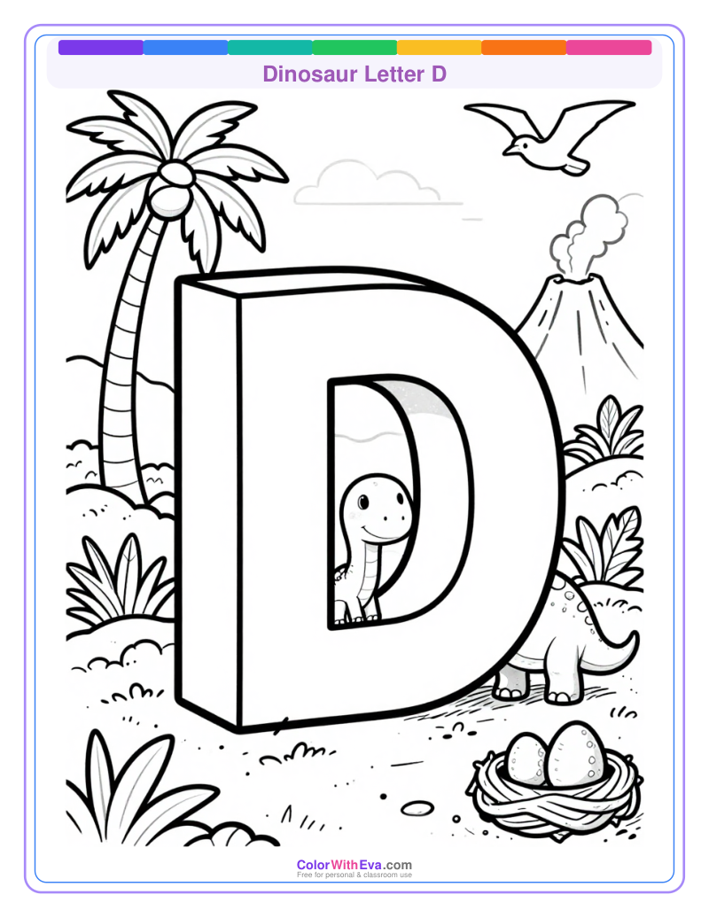 Dinosaur Letter D preview