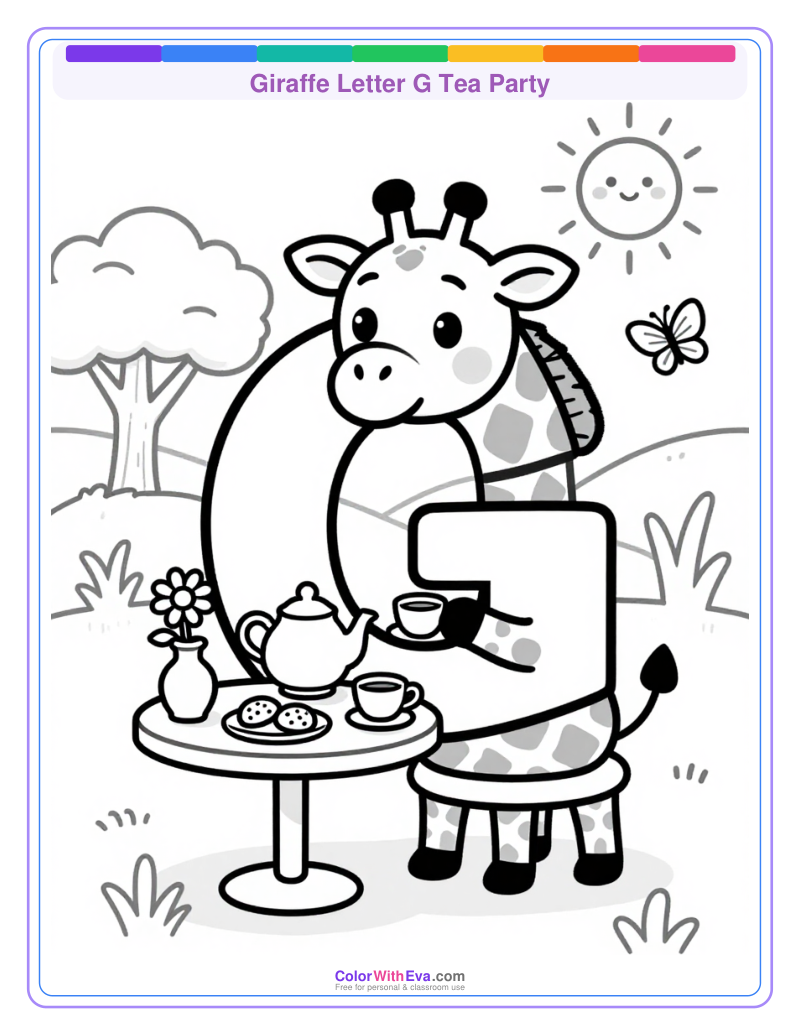 Giraffe Letter G Tea Party thumbnail