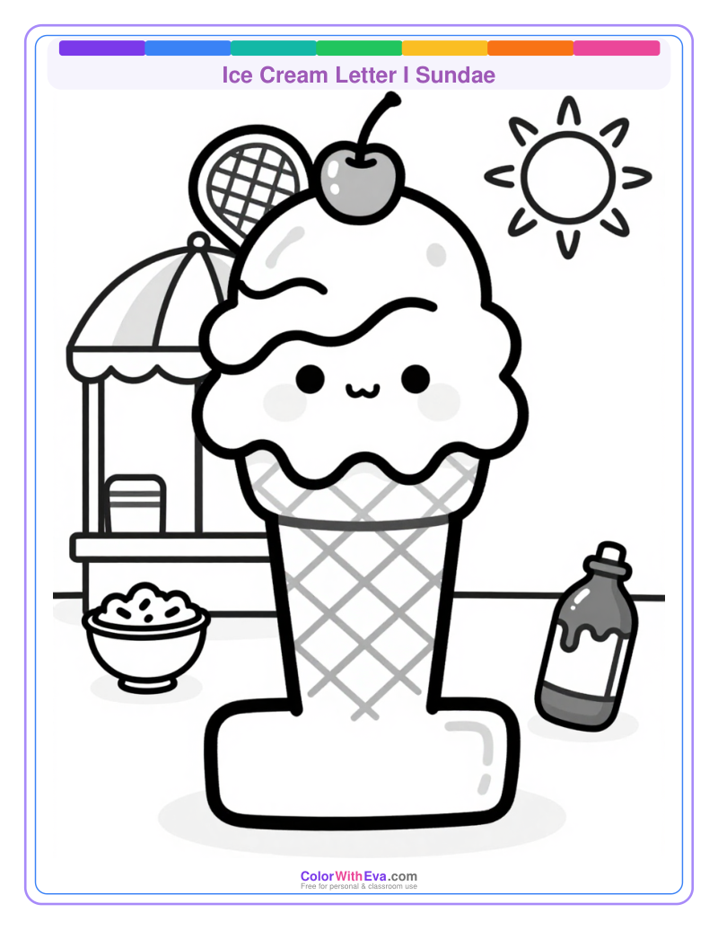 Ice Cream Letter I Sundae thumbnail