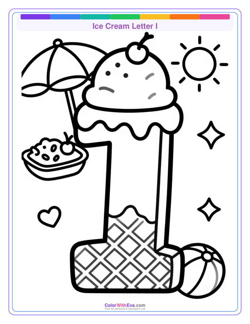 Ice Cream Letter I preview