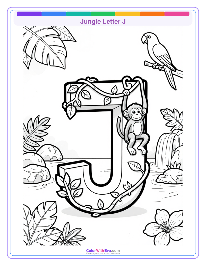 Jungle Letter J preview