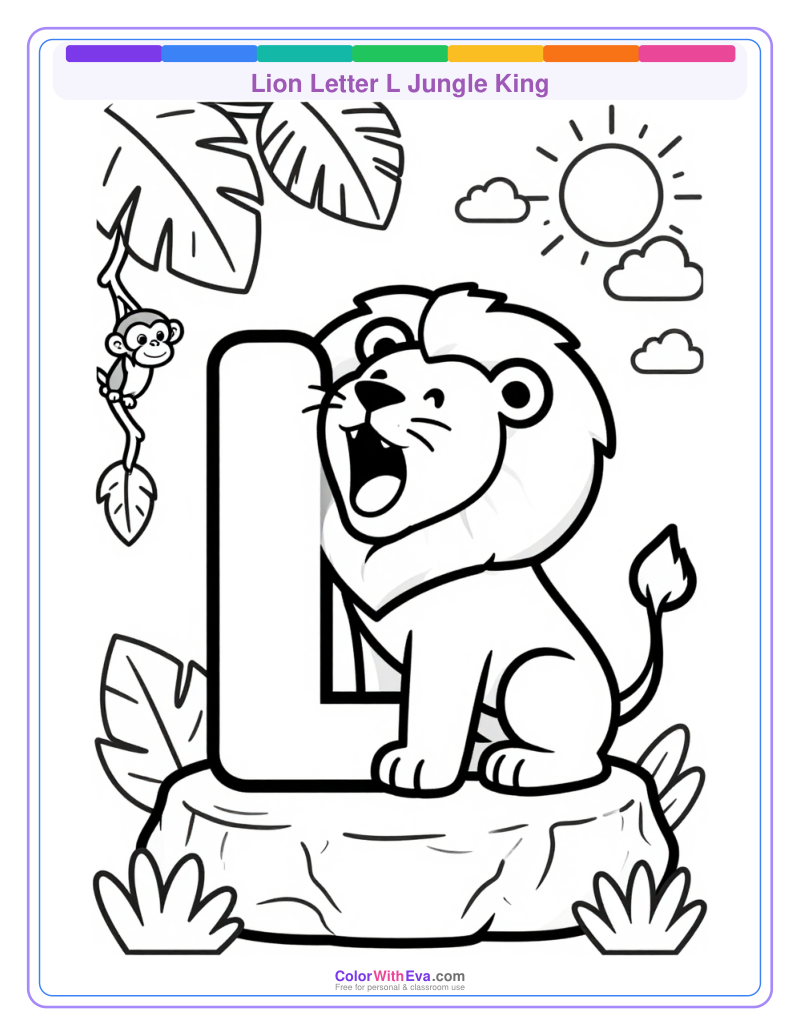 Lion Letter L Jungle King thumbnail