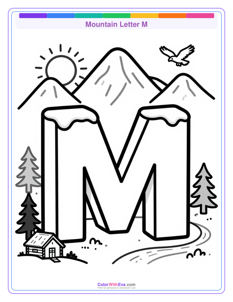 Mountain Letter M preview