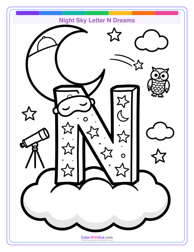 Night Sky Letter N Dreams thumbnail