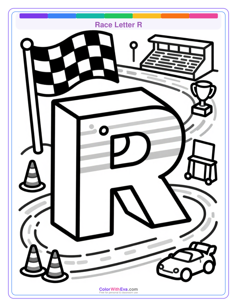 Race Letter R preview