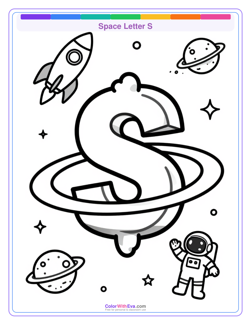 Space Letter S preview