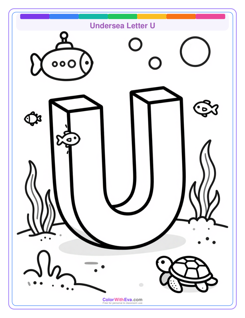 Undersea Letter U preview