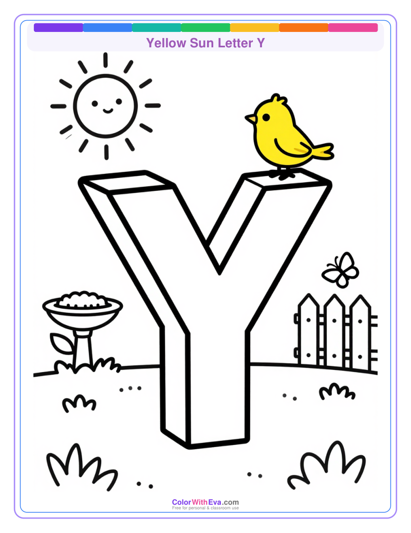 Yellow Sun Letter Y preview