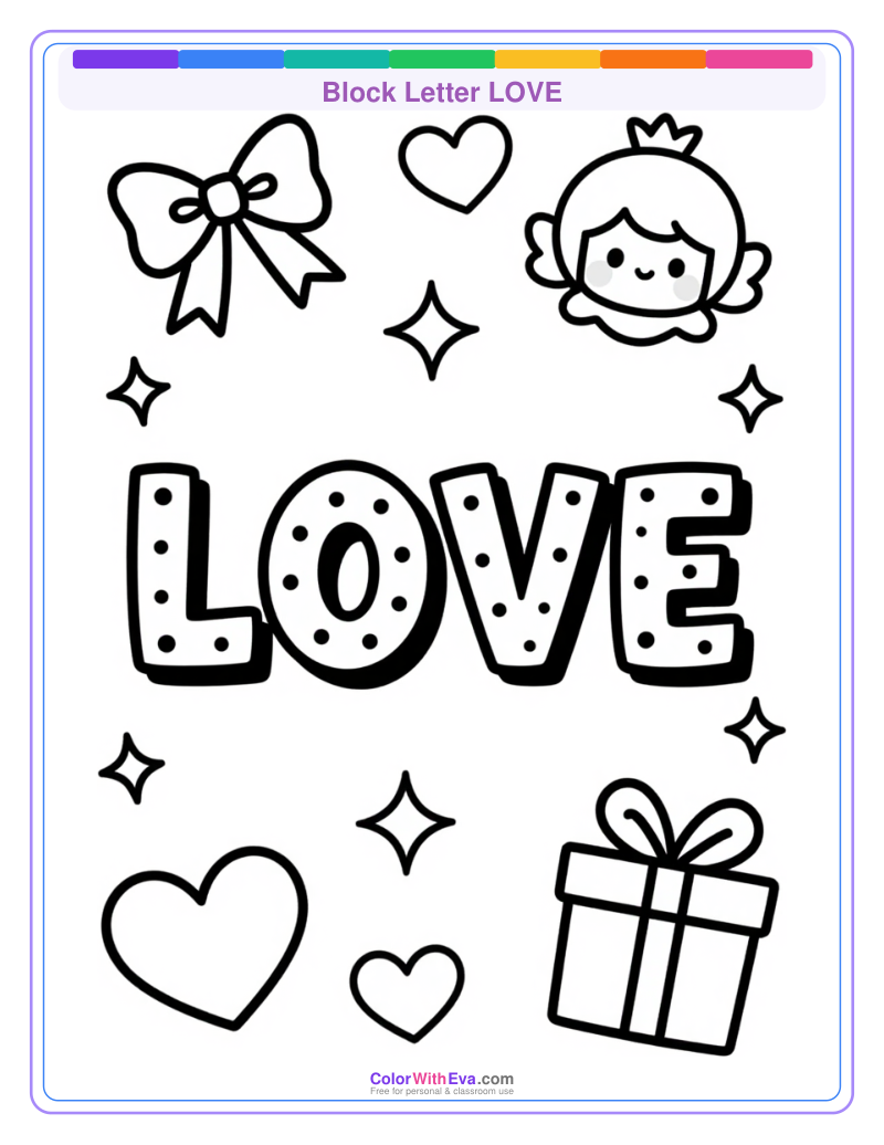 Block Letter LOVE preview