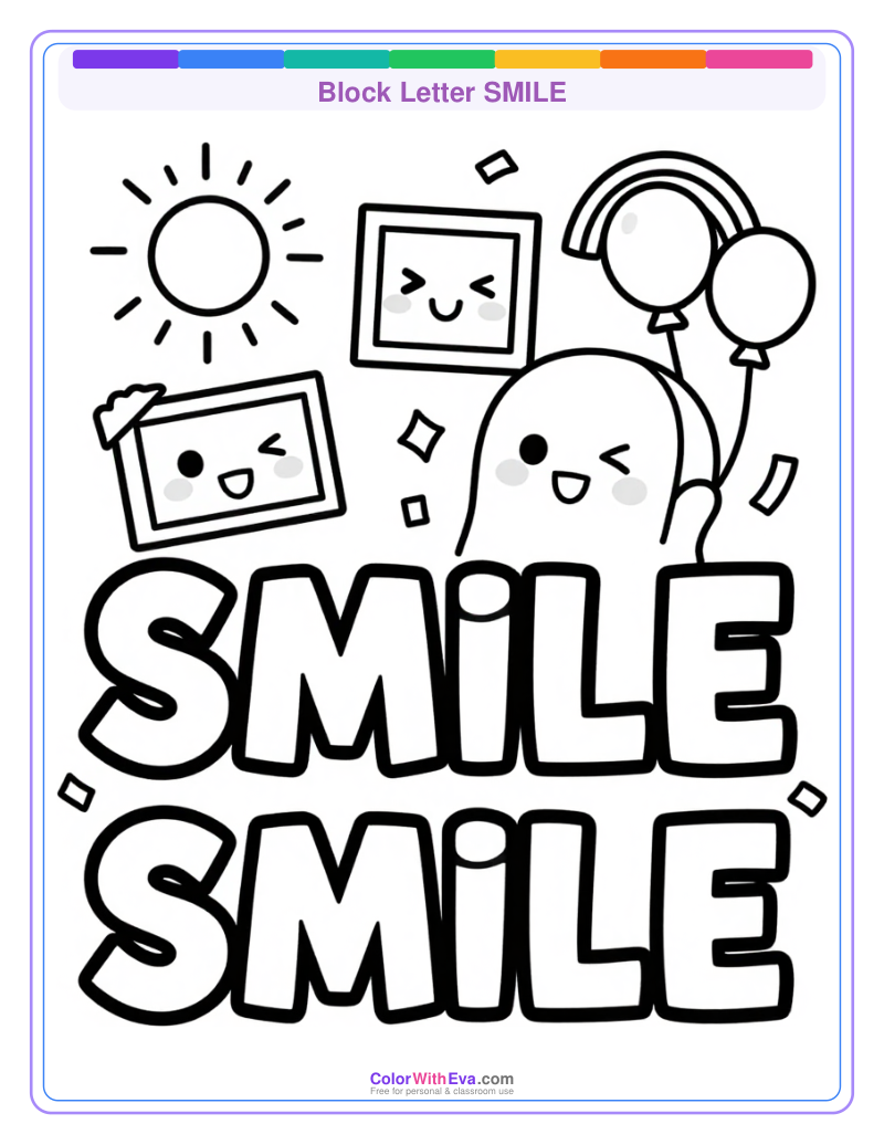 Block Letter SMILE preview